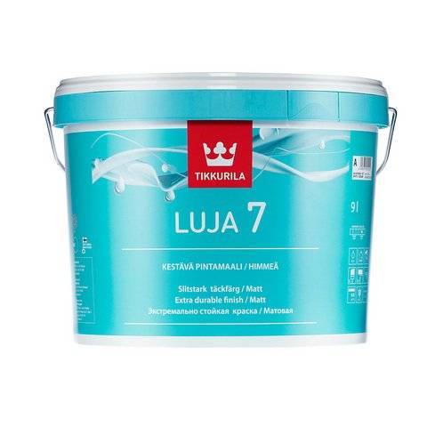 TIKKURILA Luja Extra 7 краска антигрибковая для влажных помещений, матовая, база C (2,7л)