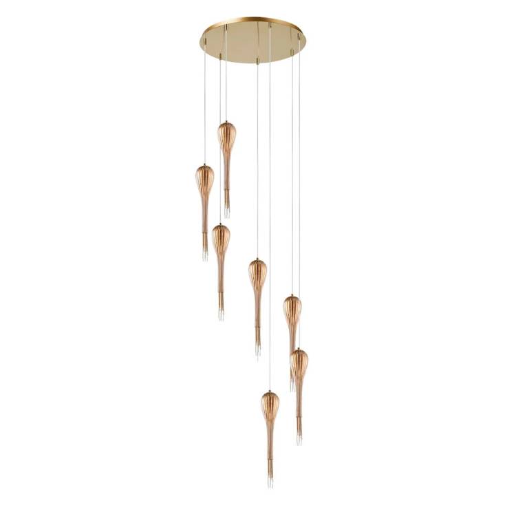 Подвесная каскадная люстра Arte Lamp Waterfall A1577SP-7GO