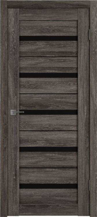 Межкомнатная дверь Владимирская Фабрика Дверей Atum Al 7 Terra Vellum стекло Black Gloss BM 600x2000