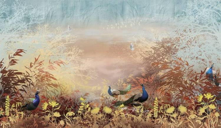 3D Фотообои Artegrafico «Фазаний привал» FN-054 песок