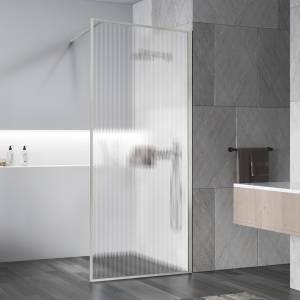 Душевая перегородка Vincea Walk-In (Волк-Ин) VSW-1HP100FLBN профиль брашированный никель, стекло рифленое, 100x200