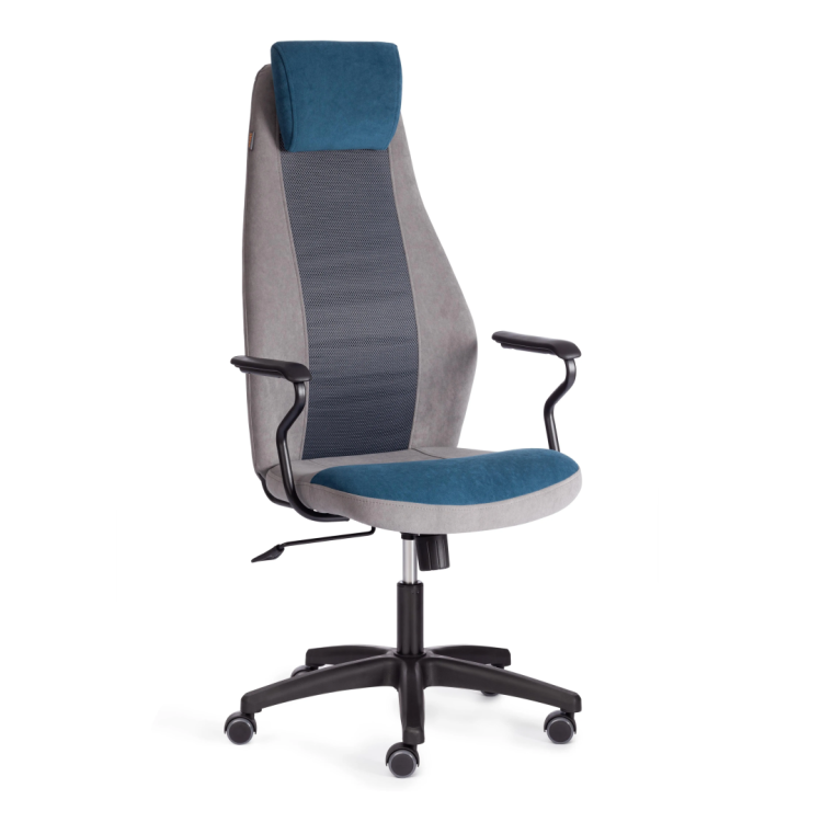 Кресло компьютерное Tetchair Aviator 21645 флок, ткань, синий, серый