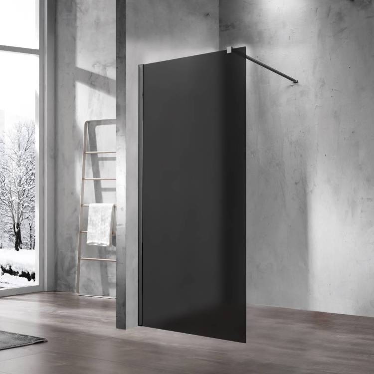 Душевая перегородка Vincea Walk-In (Волк-Ин) VSW-1H100GFGM профиль вороненая сталь, стекло матовое тонированное, 100x200
