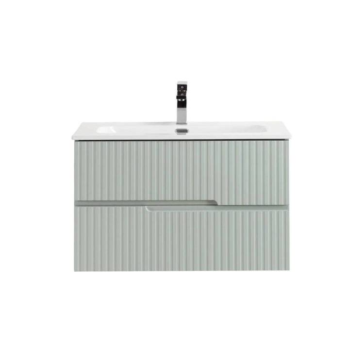 Тумба с раковиной Cezares Duet-N 80 зеленый жемчужный, раковина CZR-8073-80