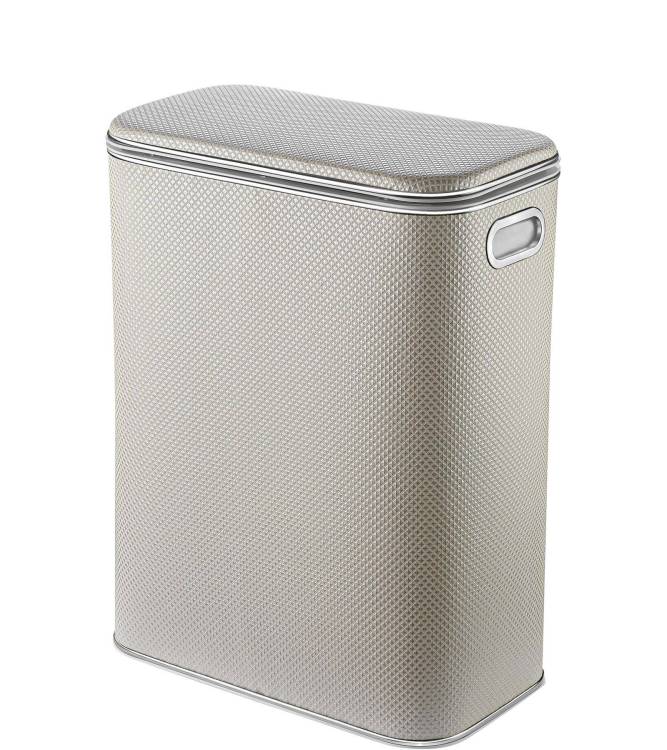 Корзина для белья Geralis RWH-B белая, хром, стандартная
