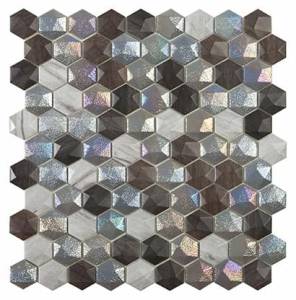 Мозаика Vidrepur Hex Forest Mix (на сетке) 30.7x31.7