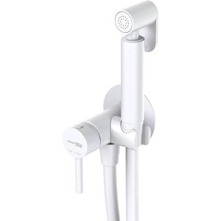 Гигиенический душ Wasserkraft A70538 белый, со смесителем, с внутренней частью