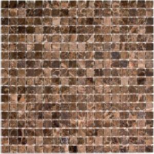 Мозаика Pixel Mosaic Мрамор PIX304 Dark Emperador (1.5x1.5) 30.5x30.5
