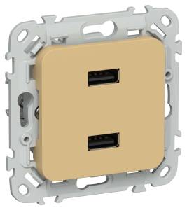 Розетка USB type A+A IEK Flite FI-U21-D31-K89 шамуа