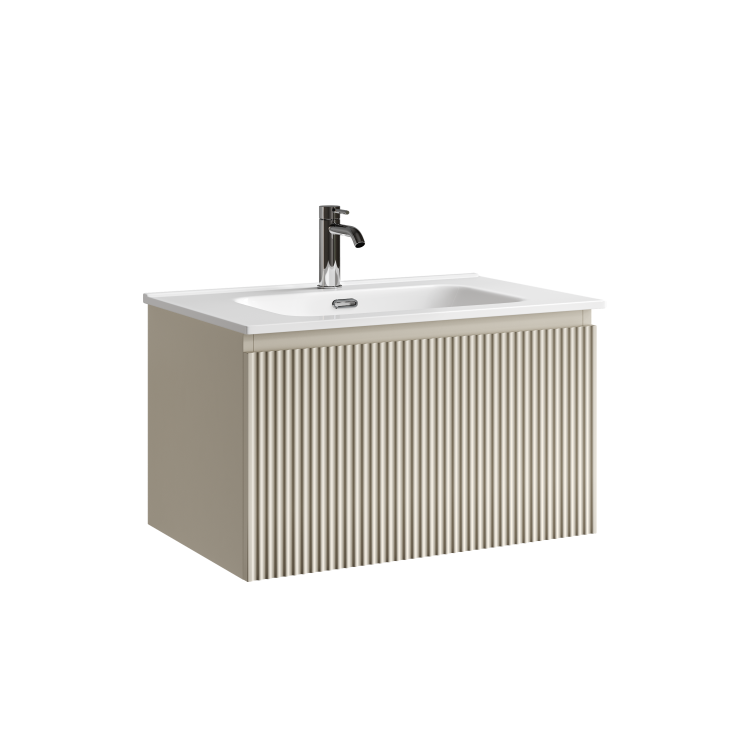 Тумба под раковину Sancos Snob R 1.0 SNR1.070CE c одним ящиком Soft close, Beige Soft, 69x44.5x40.6