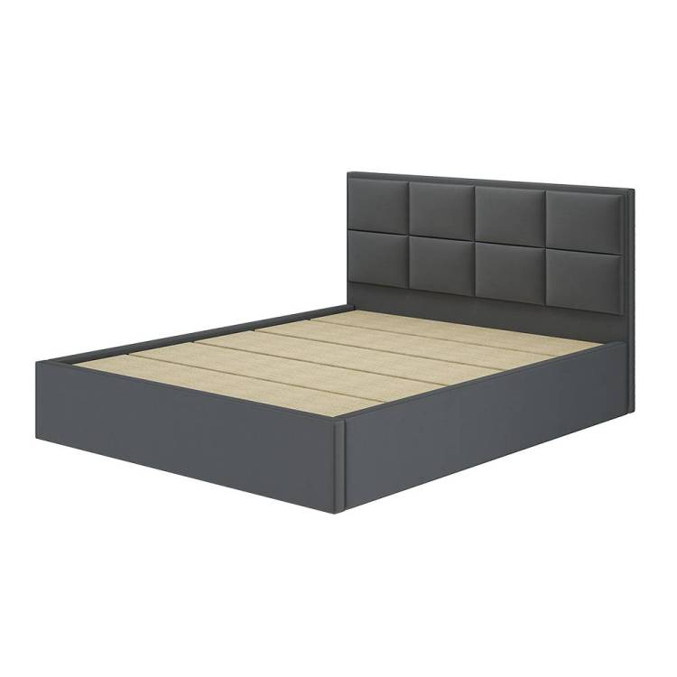 Кровать БТС МЕБЕЛЬ Линда Н1447118 графит, с проложками, 160x200