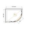 Душевой уголок Cezares Eco ECO-O-RH-2-120/100-C-Cr профиль хром, стекло прозрачное, 120x100 фото 6