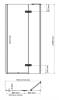 Душевая дверь Wasserkraft Aller 10H05RBLACK профиль хром, черный, стекло прозрачное, 120x200 фото 7