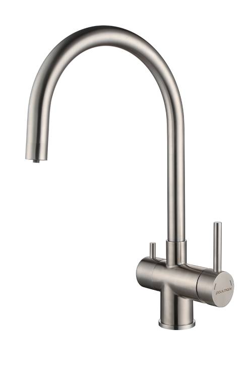 Смеситель для кухни Paulmark Heller He213218-BS брашированная сталь