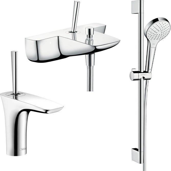 Душевой комплект Hansgrohe PuraVida 15472000 + 15074000 + душевой гарнитур