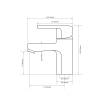 Смеситель для раковины Royce Bianco RCM-111601BL оружейная сталь фото 6