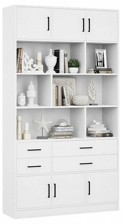 Стеллаж комбинированный МФ Мастер Либерти-62-128 Либерти-62-БТ-128 белый