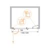 Душевая дверь в нишу Cezares ELENA-W-B-11-30+90-P-Cr-L профиль хром, стекло матовое, 120x195 фото 5