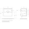 Тумба с раковиной Belbagno Etna H-60 ETNA-H60-700-2C-SO-RW-P 70x45x60 Rovere Moro подвесная с двумя выкатными ящиками, с доводчиками фото 9