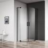 Душевой уголок Cezares Slider R 2 90/100 C NERO профиль черный, стекло прозрачное