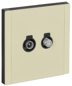 ТВ-розетка TV+SAT IEK Forte&Piano FP-AF20-O-M-K41 серый сланец