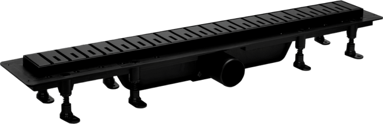 Душевой лоток Plastbrno DESIGN 6 SZA6850 с решеткой и опорами, черный