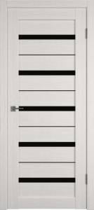 Межкомнатная дверь Владимирская Фабрика Дверей Atum Al 7 Bianco стекло Black Gloss BM 900x2000