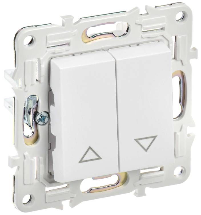 Выключатель жалюзи IEK Skandy SK-V15-0-10-K01 арктический белый