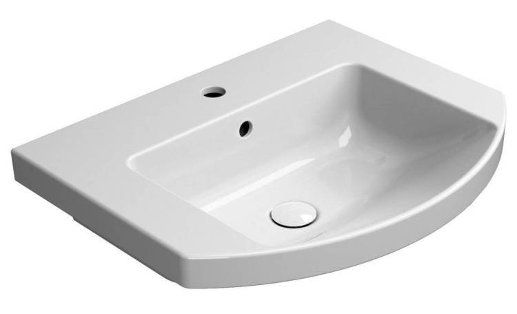 Раковина GSI Norm 8645111 белый глянцевый, 60x49