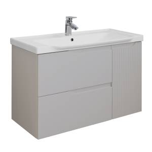 Тумба с раковиной Comforty Сидней-100 00-00022768CF серый шёлк