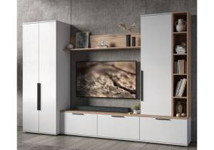 Модульная гостиная Woodville Филеста 664934 белый / дуб вотан