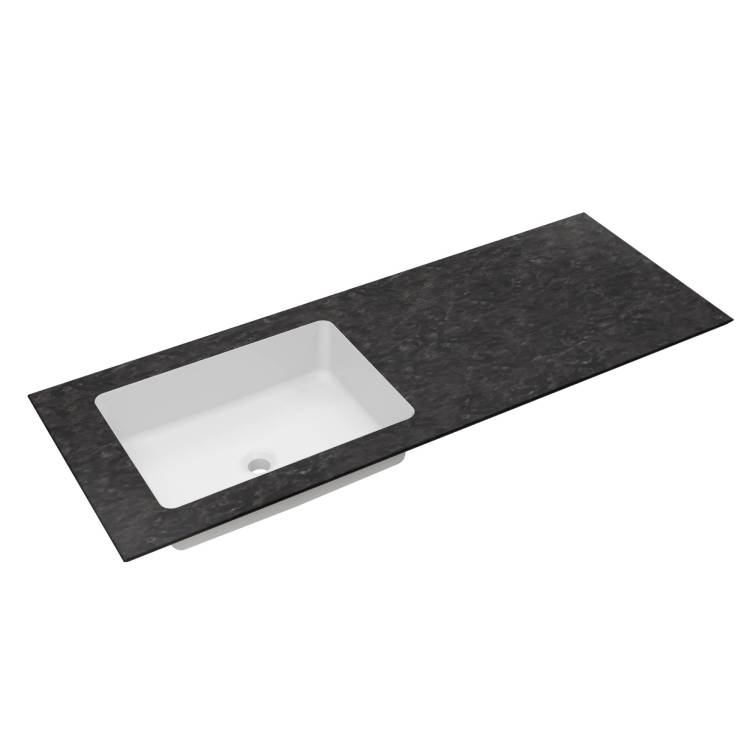 Столешница с интегрированной раковиной Vincea Luxe 1400 VWTB-4LX140VB-L левая, черный Версаче