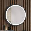 Зеркало BOND Circle M60ZE-6060 круглое, с LED подсветкой и бесконтактным сенсором, черной рамой, 60х60