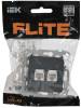 Розетка компьютерная RJ45 2-местная IEK Flite FI-K22-1-K80 мокрый асфальт фото 2