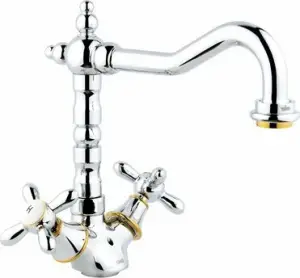 Смеситель для кухни Timo Ritz 0143FK chrome-gold