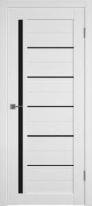 Межкомнатная дверь Владимирская Фабрика Дверей Atum 1 Snow стекло Black Gloss 600x2000