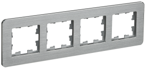 Рамка 4-постовая IEK Brite BR-M42-M-21-K47 алюминий