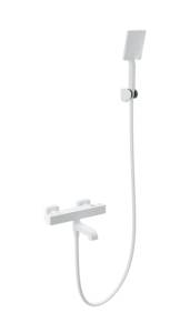 Смеситель для ванны Wonzon & Woghand WW-B2026-A1-MW с душем и термостатом, белый матовый