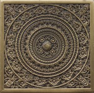 Вставка Azuliber Декоративные вставки Rosal Satined brass бронза сатинированная 6x6