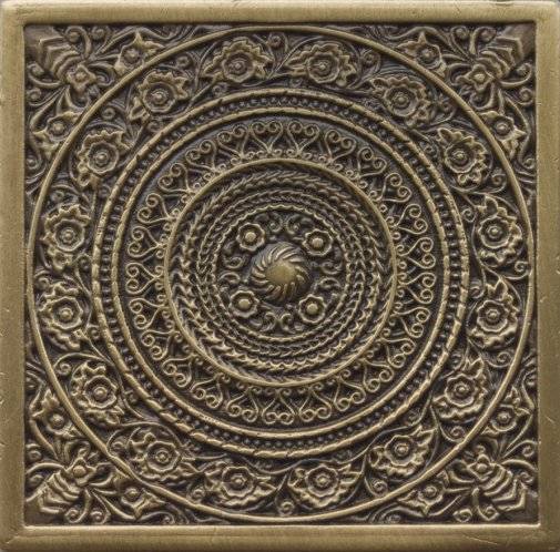 Вставка Azuliber Декоративные вставки Rosal Satined brass бронза сатинированная 6x6