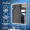 Зеркало Teymi Helmi Black Edition T20304IR с подсветкой, сенсор на взмах, 70x80 фото 2