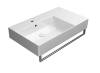 Раковина GSI Kube X 9456111 белый глянцевый, 80x47 фото 2