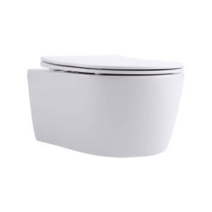 Унитаз подвесной Aquatek Европа New AQ1106L-00 безободковый, с крышкой-сиденьем микролифт