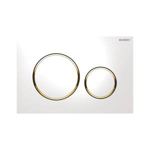 Кнопка смыва Geberit Sigma 20 115.882.KK.1 белая с золотом