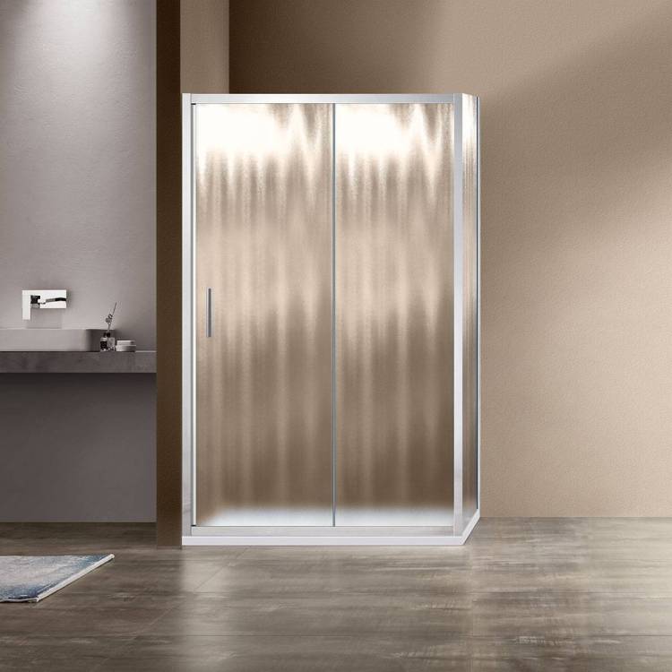 Душевой уголок Vincea Garda VSR-1G1014CH 1400x1000, профиль хром, стекло шиншилла