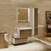 Тумба с раковиной AQUATON Капри 80 таксония темная, подвесная фото 2