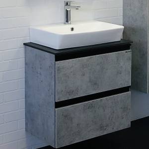 Тумба с раковиной Comforty Эдинбург-60-2 00-00005700 бетон светлый
