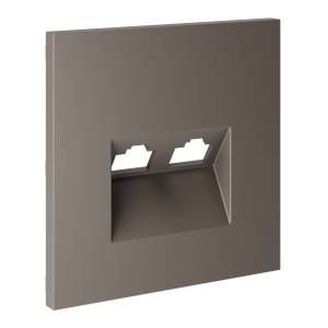 Лицевая панель для двойной компьютерной розетки RJ-45 Voltum S70 VLS001414 капучино