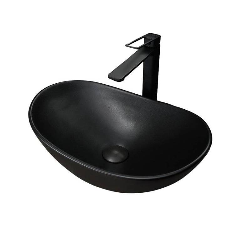 Раковина Gid Lago 53352 Bm9133 48 см, черная матовая