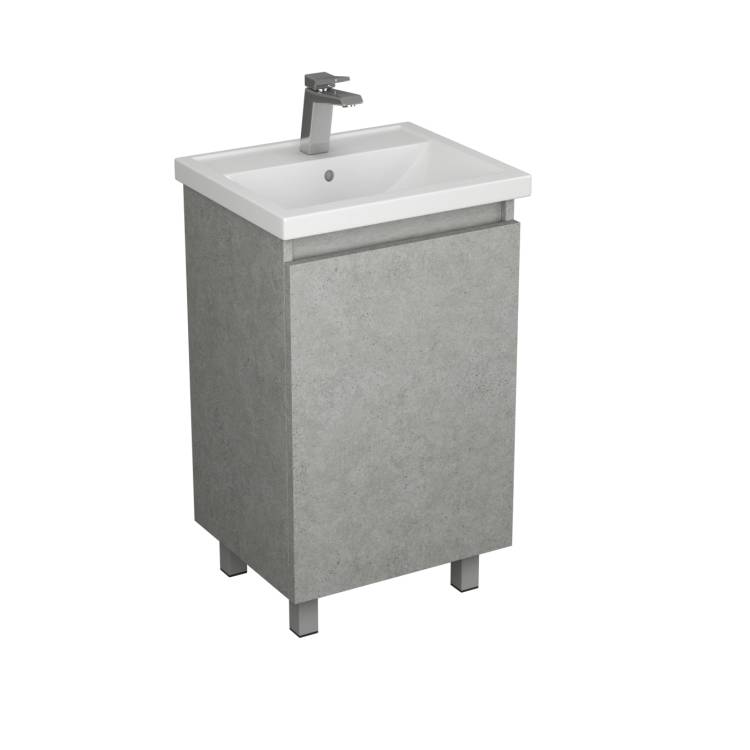 Тумба с раковиной Uncoria Моро 50 55032 светлый камень